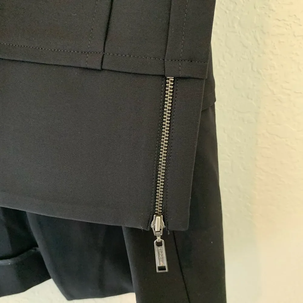New $388 Misook Black Zipper blazer Jacket Small S - Picture 5 of 6